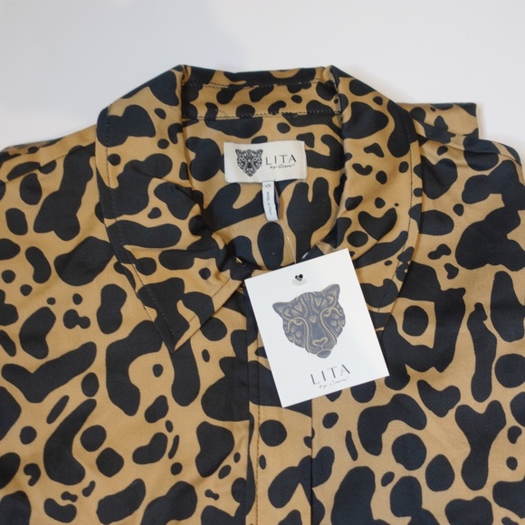 REVOLVE Lita by Ciara Jumpsuit Chetah Belted long pants Women’s size XS $398 NWT - Picture 3 of 14